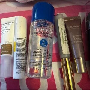 Bundle of mini mixed skincare and makeup